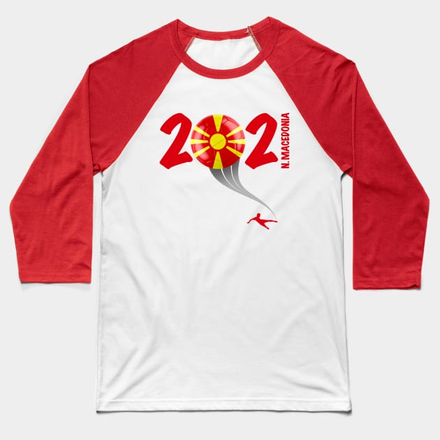 North Macedonia Euro Soccer 2021 Baseball T-Shirt by DesignOfNations